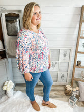 Load image into Gallery viewer, Floral Print Lilly Inspired Bubble Sleeve Top
