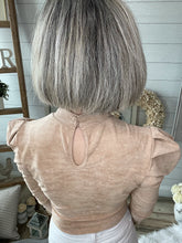 Load image into Gallery viewer, Puff Sleeve Suede Feeling Bodysuit
