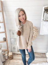 Load image into Gallery viewer, Suede Elbow Patched Sweater
