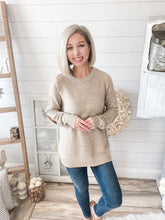 Load image into Gallery viewer, Suede Elbow Patched Sweater
