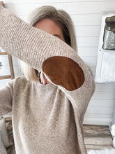 Load image into Gallery viewer, Suede Elbow Patched Sweater
