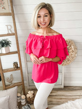 Load image into Gallery viewer, Ruffled Tiered Off Shoulder Top
