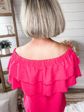 Load image into Gallery viewer, Ruffled Tiered Off Shoulder Top
