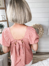 Load image into Gallery viewer, Polka Dot Tie Back Top
