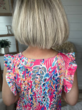 Load image into Gallery viewer, Babydoll V Neck Floral Print Lilly Inspired Ruffled Top
