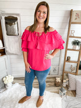 Load image into Gallery viewer, Ruffled Tiered Off Shoulder Top
