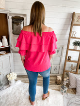 Load image into Gallery viewer, Ruffled Tiered Off Shoulder Top

