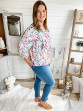 Load image into Gallery viewer, Floral Print Lilly Inspired Bubble Sleeve Top
