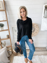 Load image into Gallery viewer, Cowl Neck Waffle Knit Lightweight Sweater
