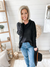 Load image into Gallery viewer, Cowl Neck Waffle Knit Lightweight Sweater
