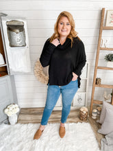 Load image into Gallery viewer, Cowl Neck Waffle Knit Lightweight Sweater
