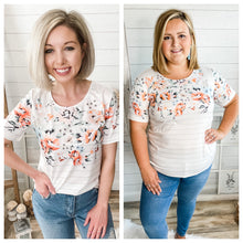 Load image into Gallery viewer, Floral and Striped Top
