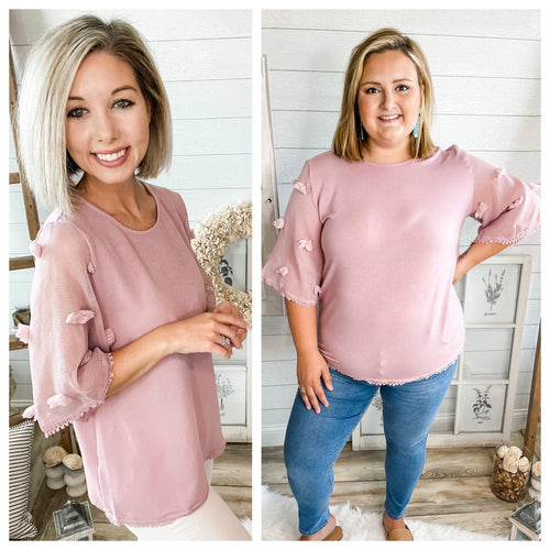 Lavender Kimono Large Swiss Dot Sleeves Top