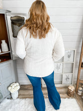 Load image into Gallery viewer, Plus Size Red and Black Plaid White Button Down Sherpa Jacket
