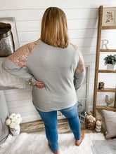 Load image into Gallery viewer, Gold Sequin Shoulder Long Sleeve Top
