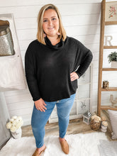 Load image into Gallery viewer, Cowl Neck Waffle Knit Lightweight Sweater
