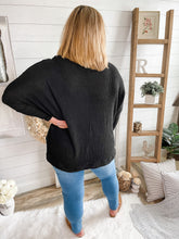 Load image into Gallery viewer, Cowl Neck Waffle Knit Lightweight Sweater
