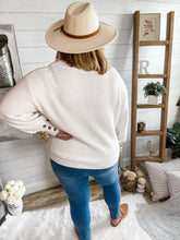 Load image into Gallery viewer, Vanilla Bean Button Sleeve Ribbed Turtleneck Sweater
