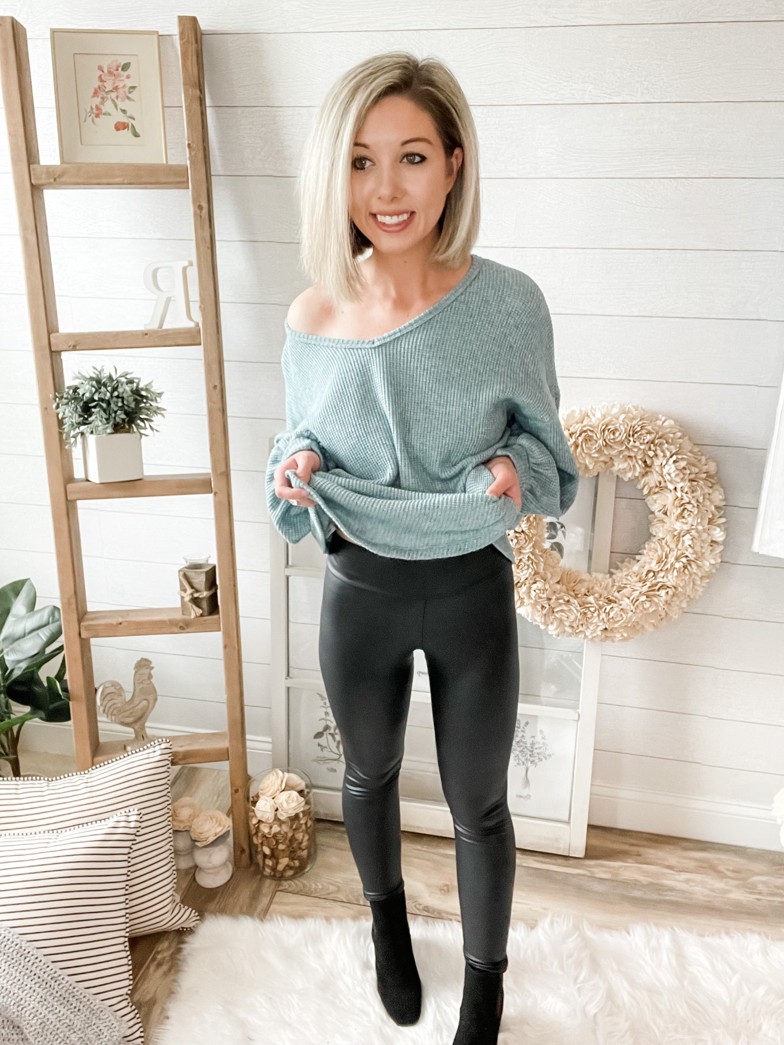 High Waisted Faux Leather Leggings – Saluda Rose Boutique