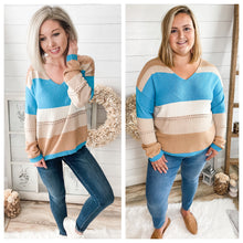 Load image into Gallery viewer, Accent Holes Colorblock Sweater
