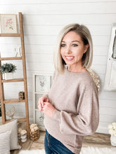Load image into Gallery viewer, Ribbed Balloon Sleeve Sweater
