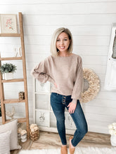 Load image into Gallery viewer, Ribbed Balloon Sleeve Sweater

