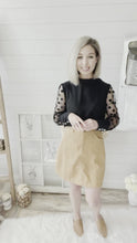 Load and play video in Gallery viewer, Khaki Corduroy Mini Skirt

