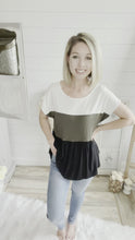 Load and play video in Gallery viewer, Color Block Babydoll Top
