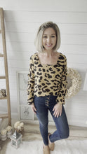 Load and play video in Gallery viewer, Leopard Print Tiered Long Sleeve Top
