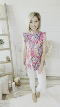 Load and play video in Gallery viewer, Floral Print Lilly Inspired Ruffled Top
