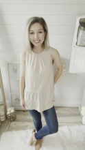 Load and play video in Gallery viewer, Round Neck Ruffled Babydoll Tank
