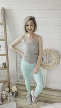 Load and play video in Gallery viewer, Spring Blue Athletic High Waisted Leggings
