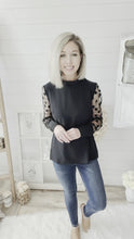 Load and play video in Gallery viewer, Polka Dot Mesh Sleeve Top
