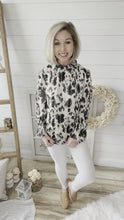 Load and play video in Gallery viewer, Neutral Cow Print Top
