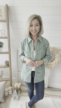 Load and play video in Gallery viewer, Corduroy Feeling Buttoned Down Long Sleeve Top
