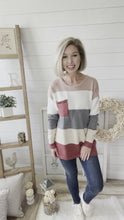 Load and play video in Gallery viewer, Color Block Pocketed Sweater
