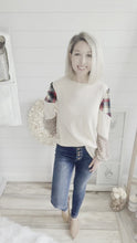 Load and play video in Gallery viewer, Plaid and Cheetah Print Waffle Knit Sweater
