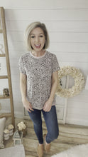 Load and play video in Gallery viewer, Apricot Cheetah Print Lightweight Top

