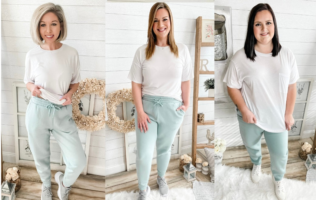 Sage Drawstring Jogger Sweatpants